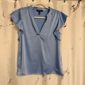Blue Satin Top